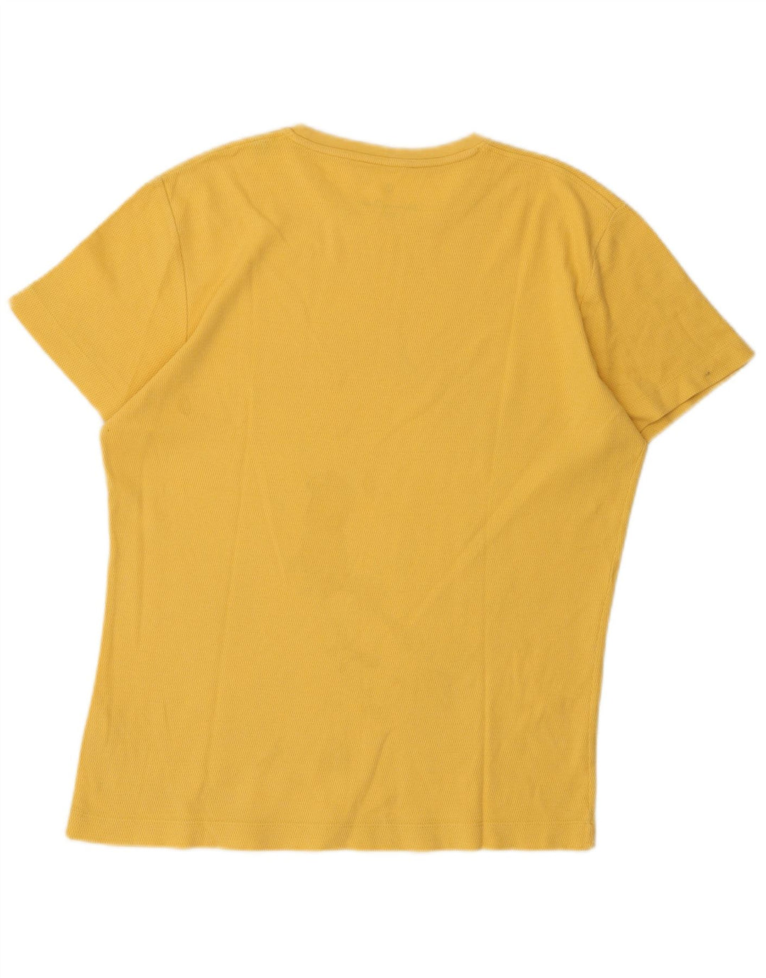 T-shirt da uomo vestibilità regolare Massimo Dutti in cotone giallo medio