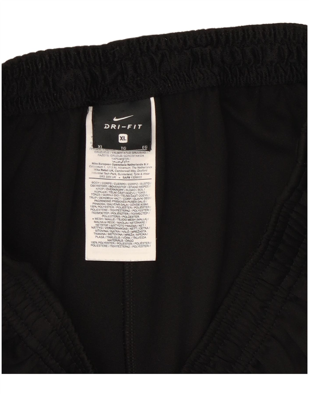 Pantaloni da tuta Nike da uomo XL in poliestere color block nero