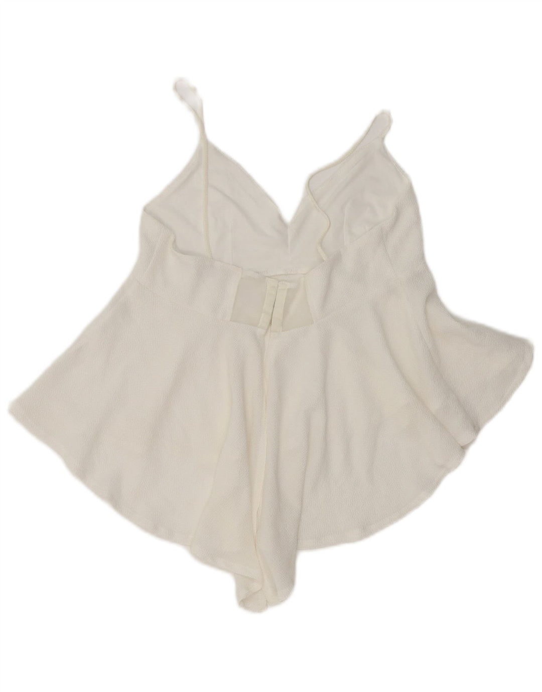 Canotta asimmetrica da donna Zara UK 8 piccola bianca