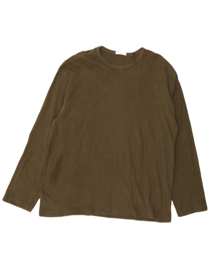 Top manica lunga da uomo Marks & Spencer 2XL cotone kaki
