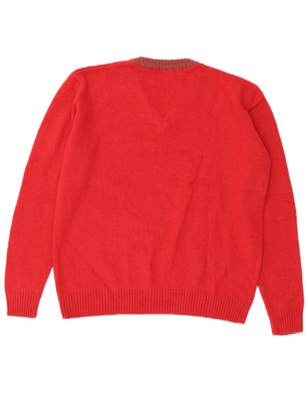 CARRERA Maglione da donna con scollo a V UK 14 Lana rossa media