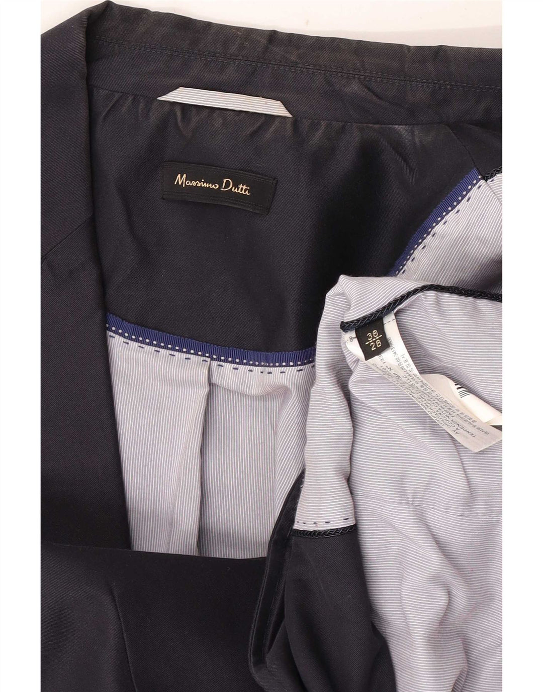 Giacca blazer da donna a 1 bottone Massimo Dutti EU 38 piccola in cotone blu navy