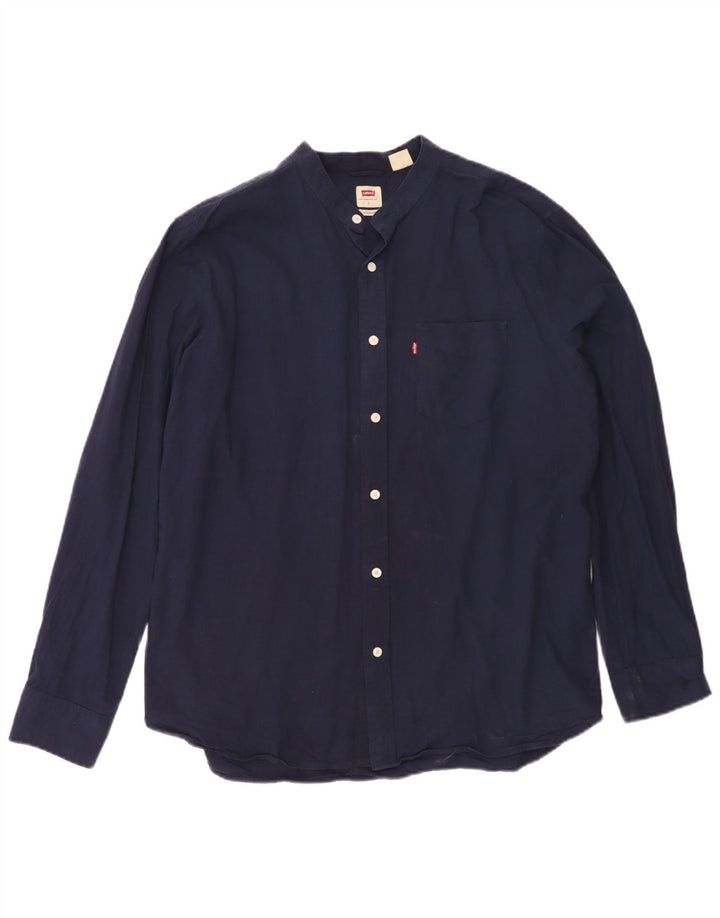 Camicia standard da uomo Levi's Large in cotone blu navy