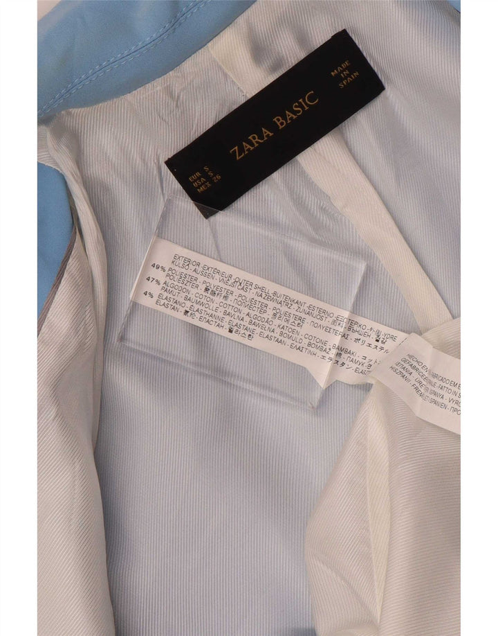 Giacca blazer a 1 bottone da donna Zara UK 10 piccola blu poliestere