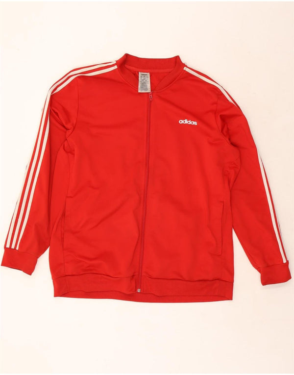 Giacca da tuta da uomo ADIDAS 2XL rossa in poliestere