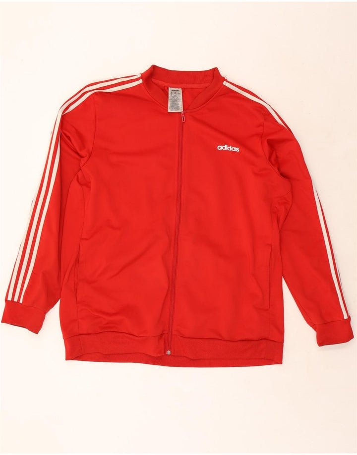 Giacca da tuta da uomo ADIDAS 2XL rossa in poliestere