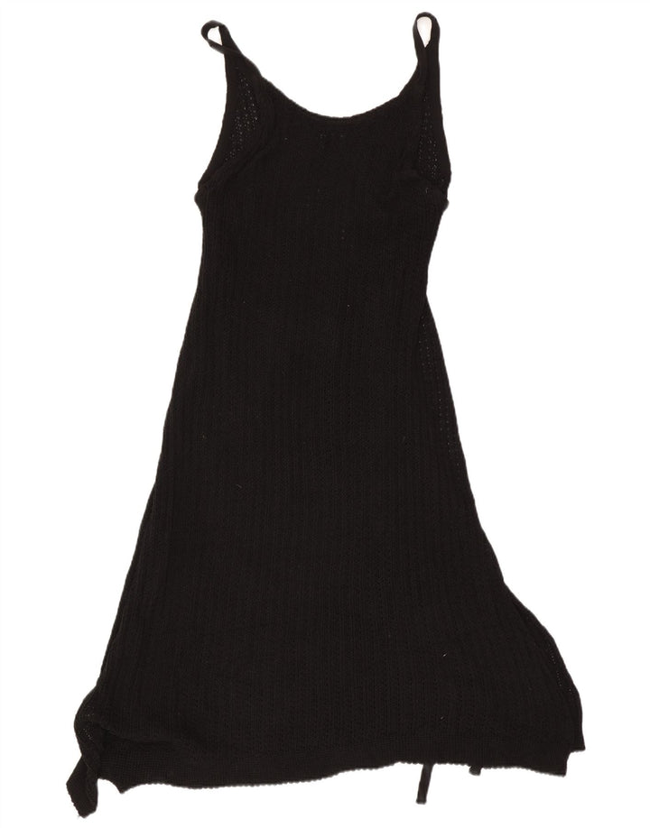 Abito asimmetrico in maglia senza maniche da donna Zara UK 14 medio nero
