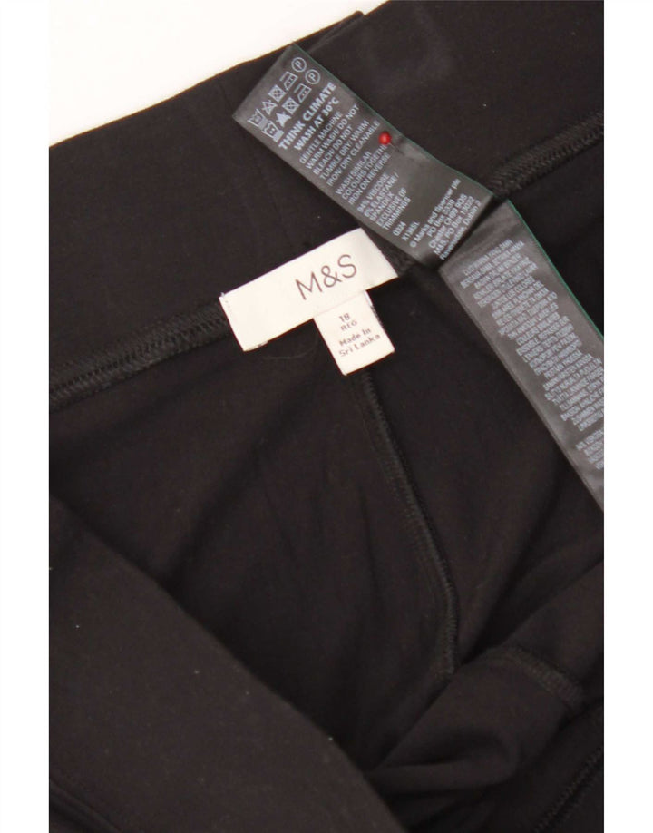 Leggings da donna Marks & Spencer UK 18 XL viscosa nera