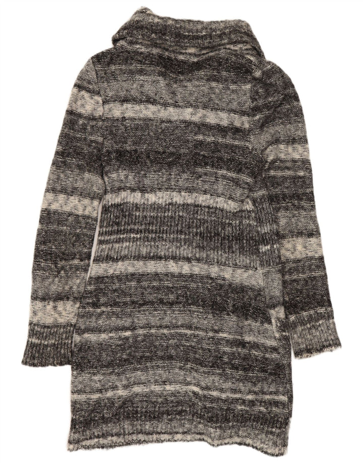 Maglione cardigan lungo da donna John Lewis UK 10 piccolo grigio a righe