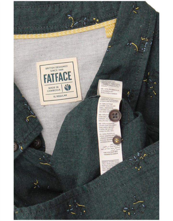 Camicia da uomo FAT FACE XL in cotone floreale verde
