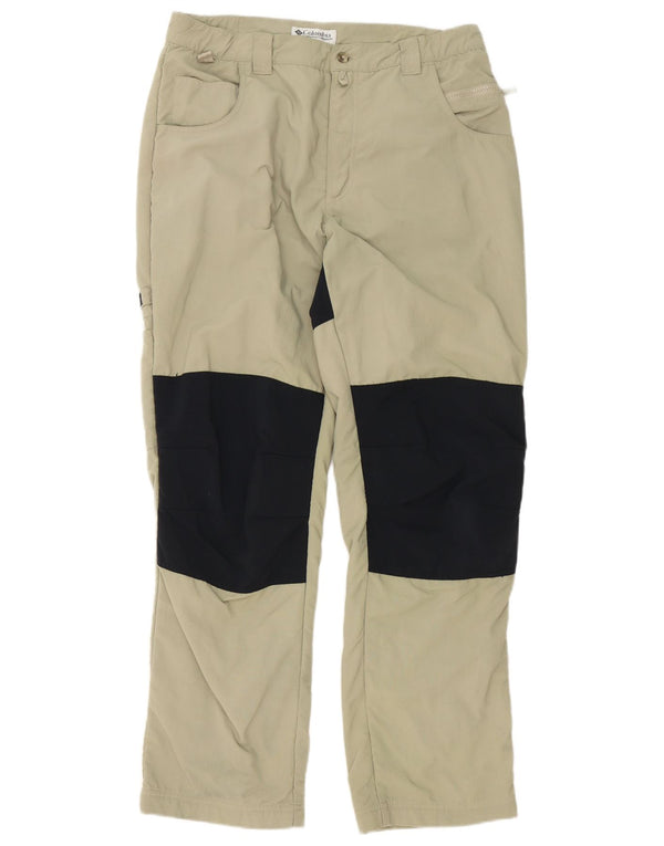 Pantaloni cargo dritti da uomo Columbia W34 L30 Nylon color block beige