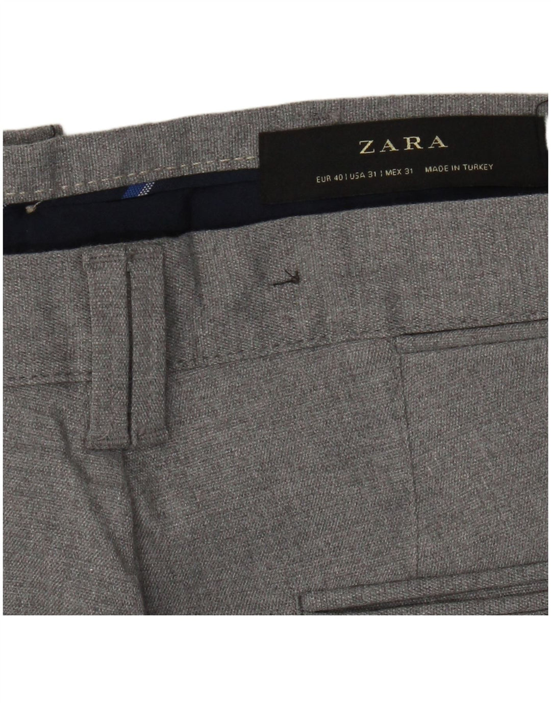 Pantaloni chino slim da uomo Zara EU 40 medio W31 L28 grigio