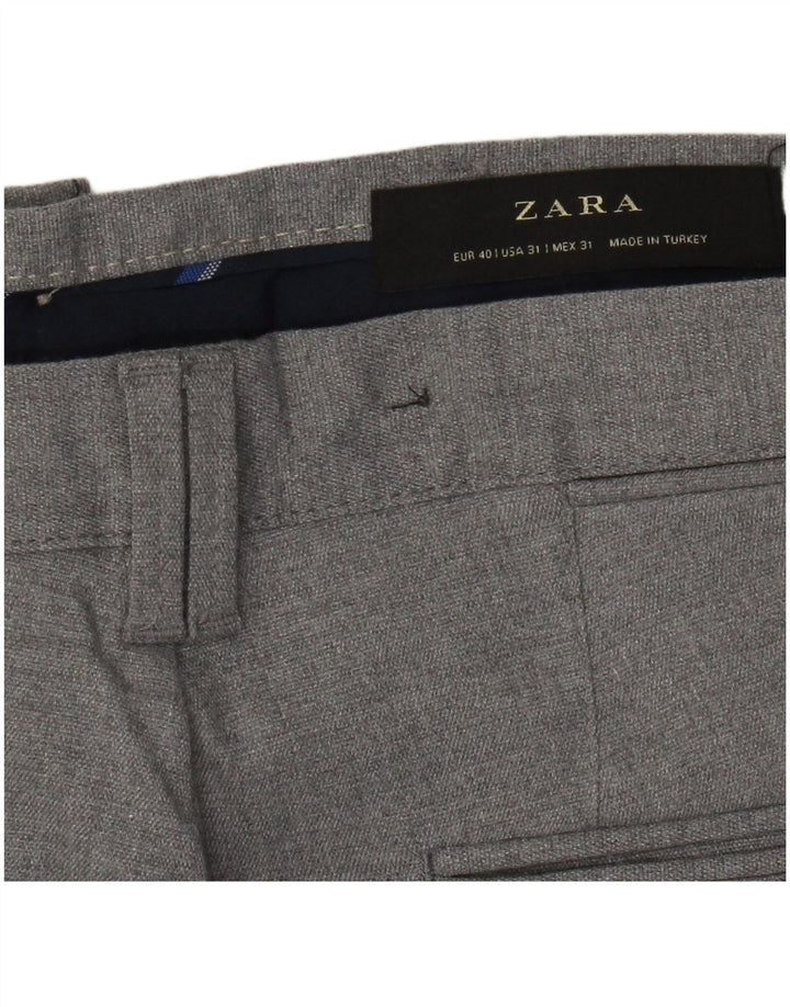 Pantaloni chino slim da uomo Zara EU 40 medio W31 L28 grigio