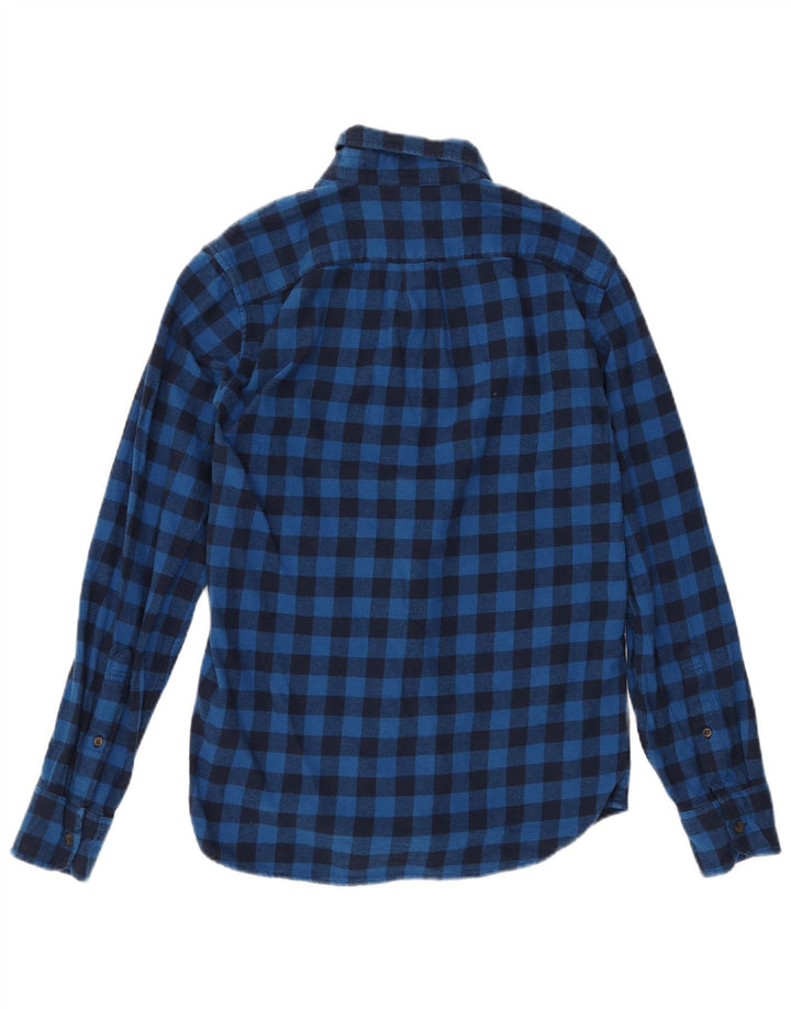 J. CREW Camicia slim da uomo in flanella piccola in cotone a quadretti blu navy