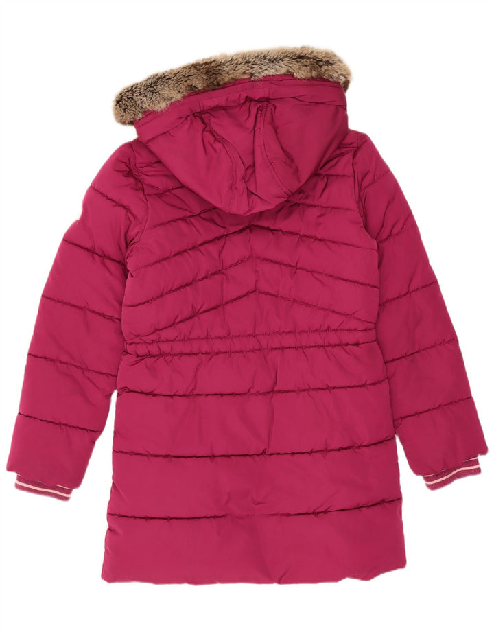 Cappotto imbottito con cappuccio per ragazze Joules 9-10 anni in poliestere rosa