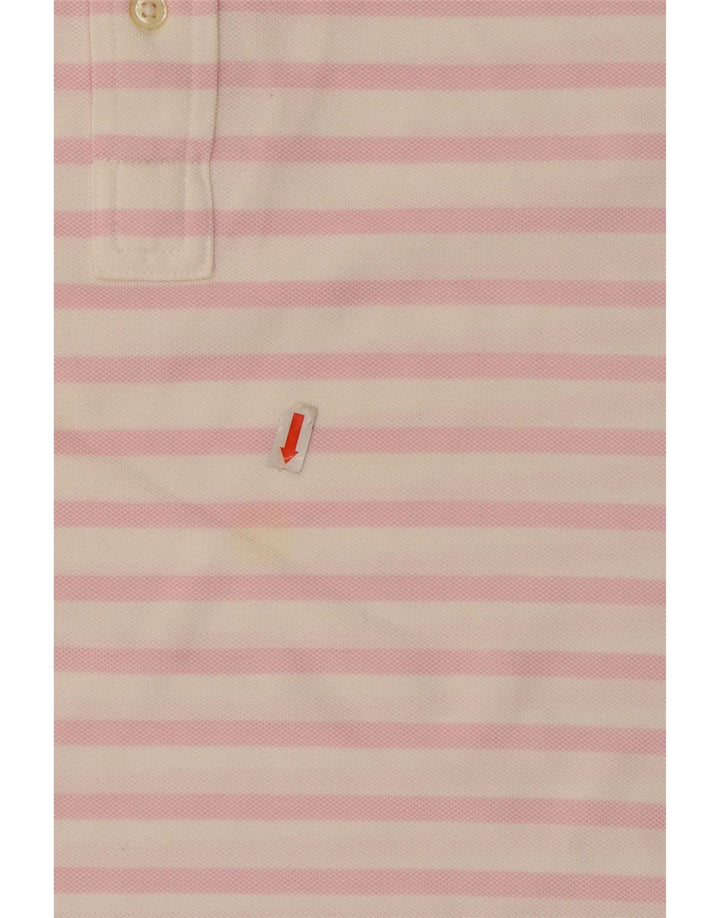 RALPH LAUREN Polo da uomo in maglia Oxford in cotone a righe rosa medio