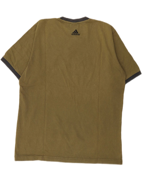 T-shirt grafica da uomo Adidas Top in cotone kaki medio