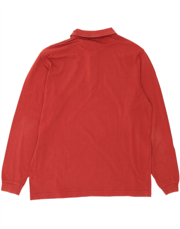 FILA Mens Long Sleeve Polo Shirt 2XL Red Vintage Fila and Second-Hand Fila from Messina Hembry 