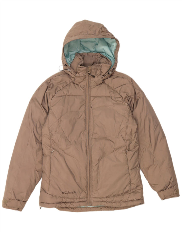 Giacca imbottita oversize con cappuccio da donna COLUMBIA UK 10 piccola in nylon grigio