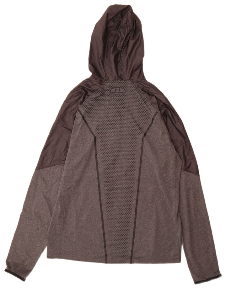 Under Armour Uomo Pullover con cappuccio Tuta da ginnastica Top Large Grigio Colourblock