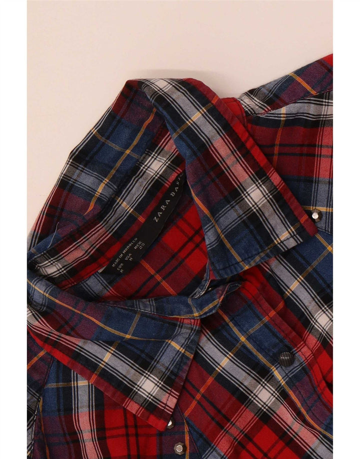 Camicia in flanella da donna Zara UK 14 a quadri rossi medi