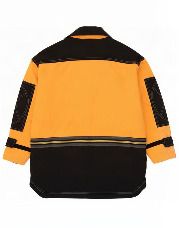 Vintage Mens Loose Fit Ski Jacket UK 38 Medium Yellow Colourblock Cotton
