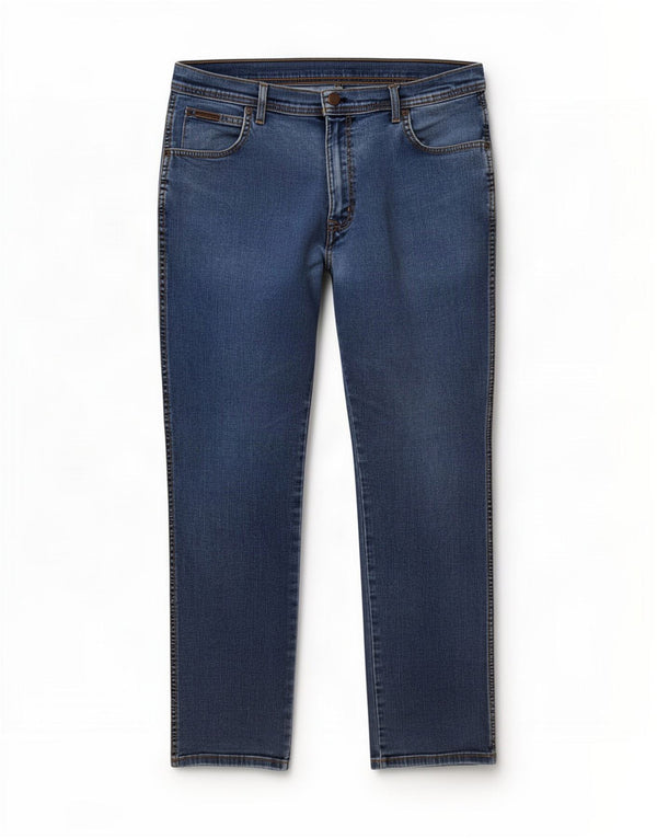 Jeans dritti elasticizzati Texas da uomo Wrangler W36 L32 cotone blu