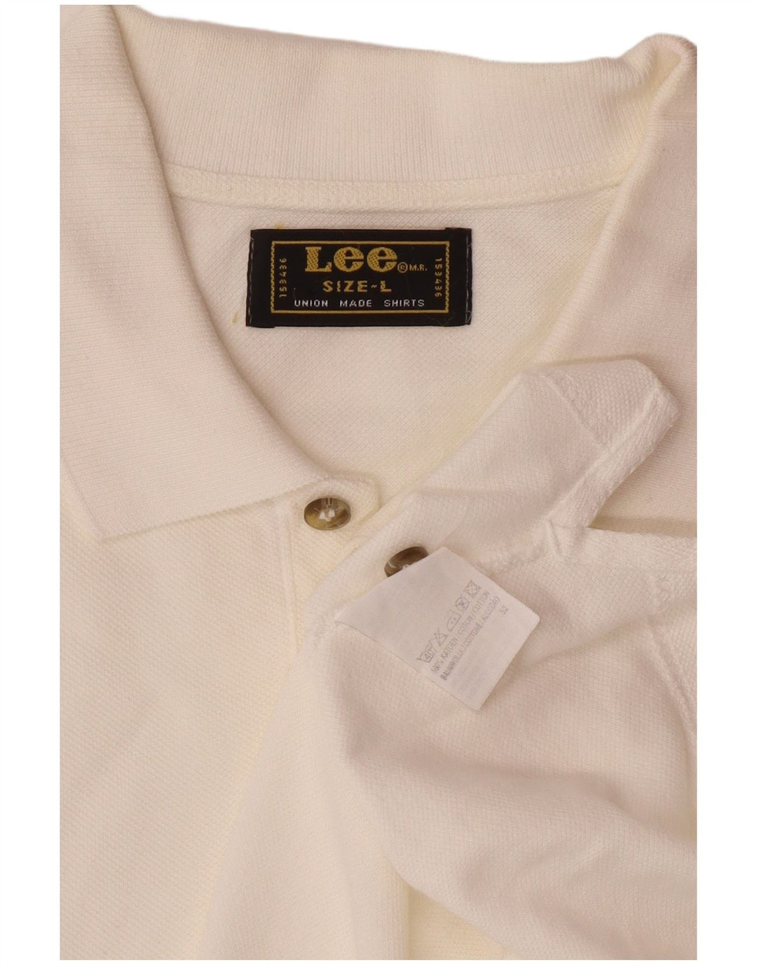 Polo da uomo LEE grande in cotone bianco