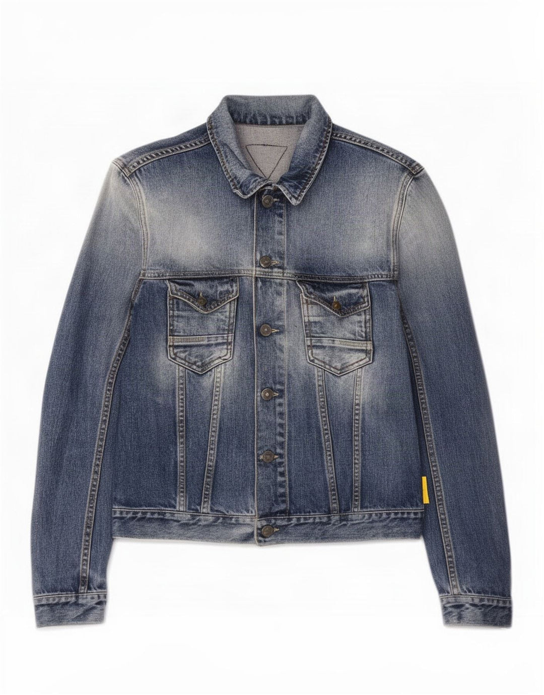Meltin' Pot Giacca in denim da donna con lavaggio acido UK 14 Cotone blu medio