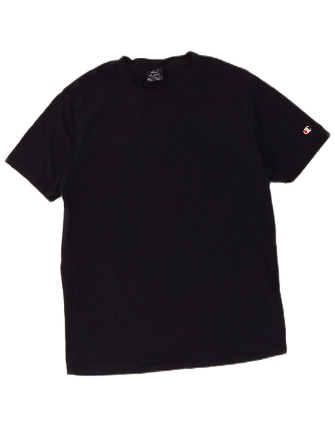 T-shirt da uomo CHAMPION Top piccola in cotone blu navy