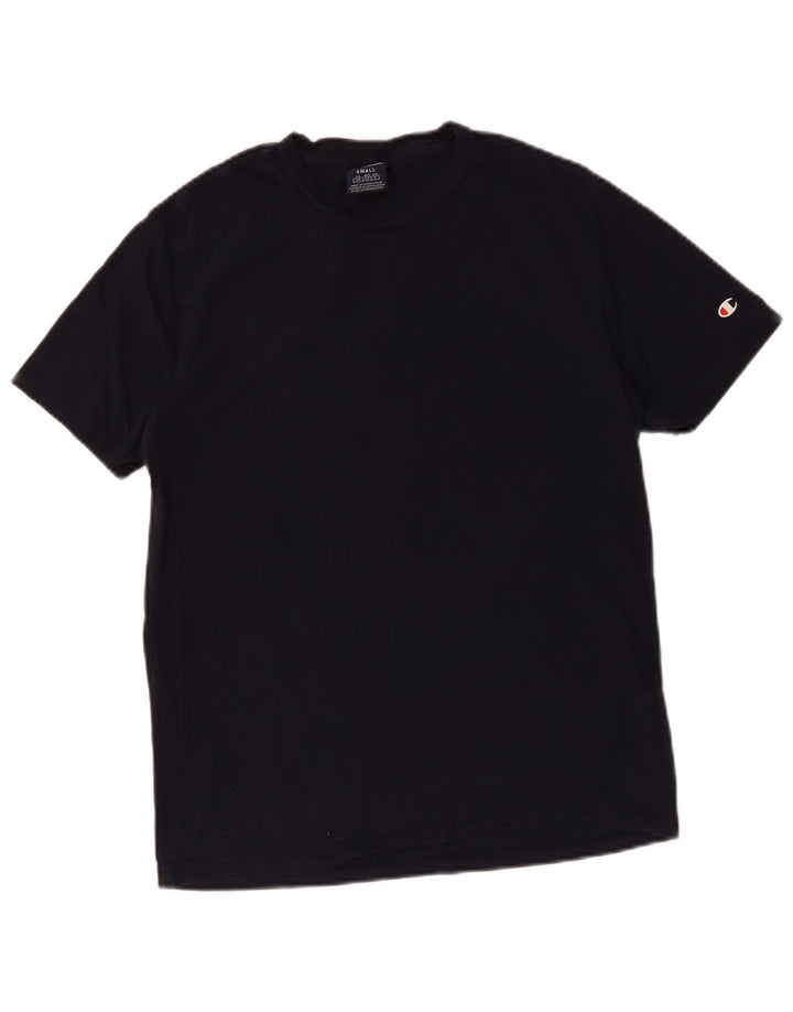 T-shirt da uomo CHAMPION Top piccola in cotone blu navy