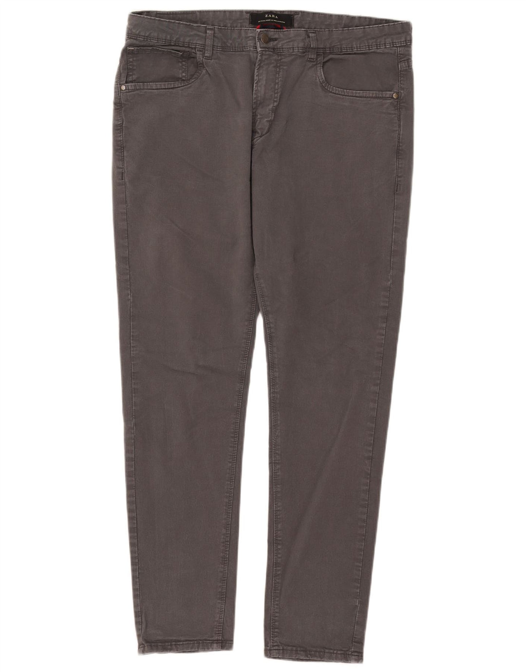 Jeans slim da uomo Zara EU 44 Large W34 L29 Cotone grigio