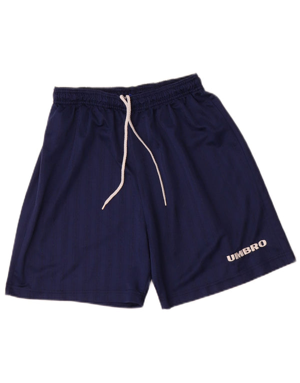Pantaloncini sportivi da uomo Umbro medio in poliestere a righe blu navy