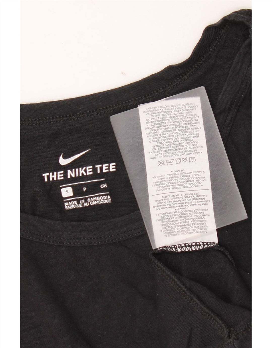 Canotta Nike da uomo piccola in cotone nero