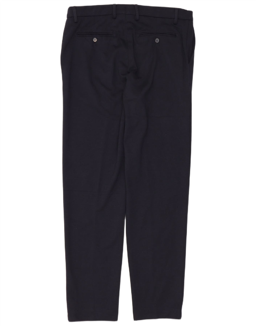 Abito vintage da uomo a 2 bottoni in 2 pezzi IT 54 2XL W34 L30 Poliestere blu navy