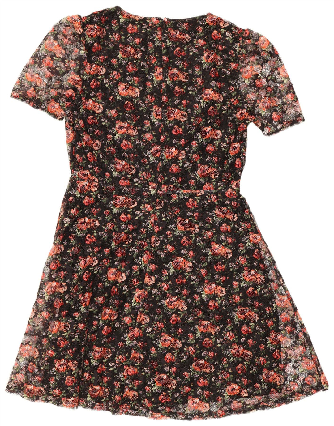 Abito a trapezio da donna Oasis UK 12 Poliestere floreale nero medio