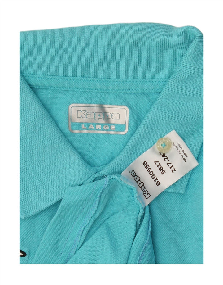 KAPPA Mens Polo Shirt Large Blue Cotton Vintage Kappa and Second-Hand Kappa from Messina Hembry 