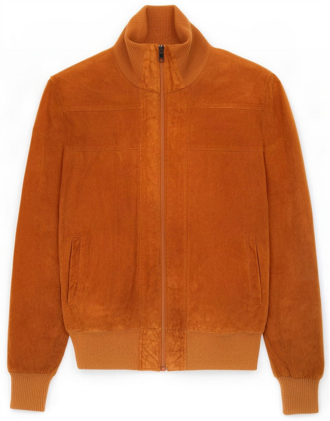 Giubbotto bomber in pelle scamosciata vintage da uomo UK 36 piccolo marrone