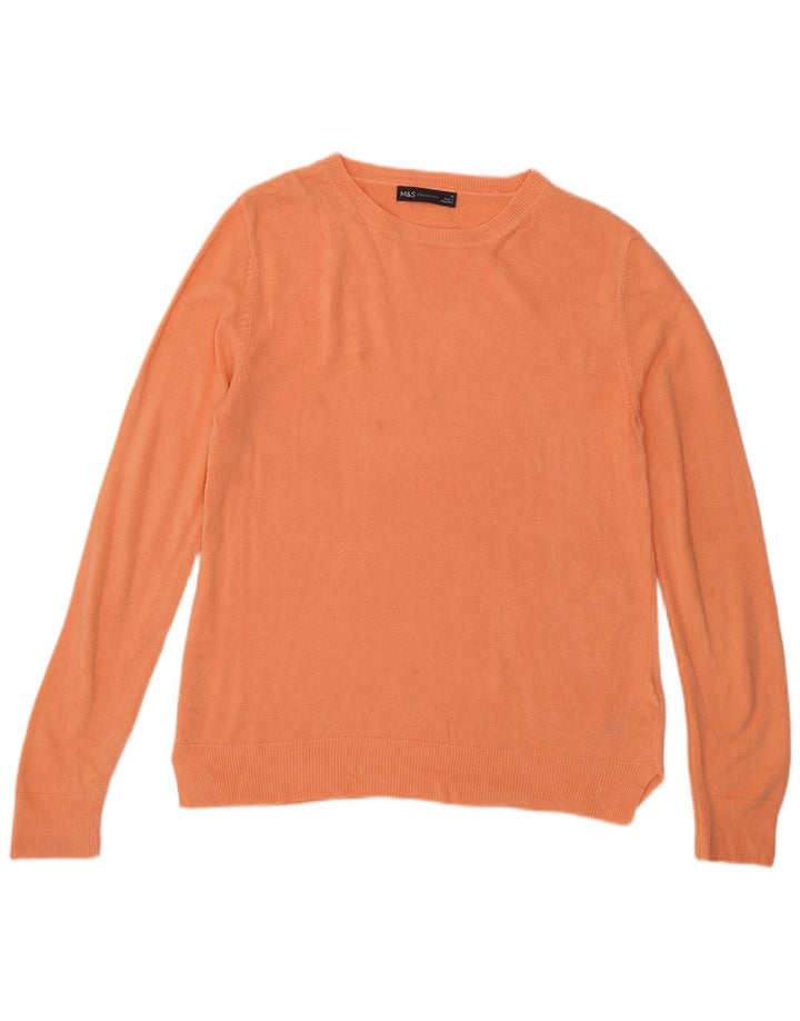 Maglione maglione girocollo da donna Marks & Spencer UK 12 Acrilico rosa medio