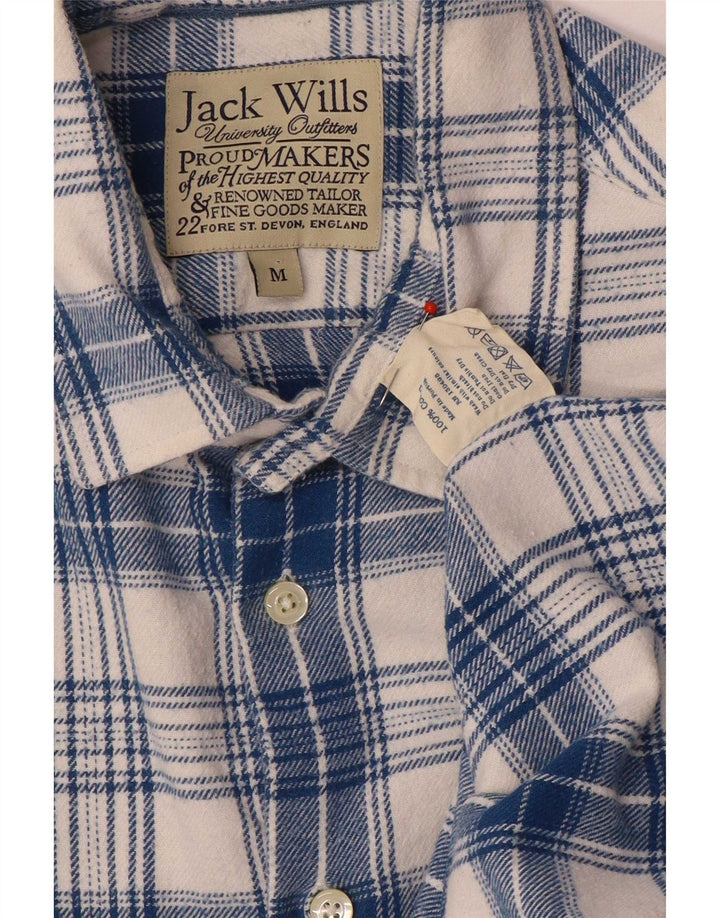 Camicia di flanella da uomo Jack Wills in cotone a quadri blu medio