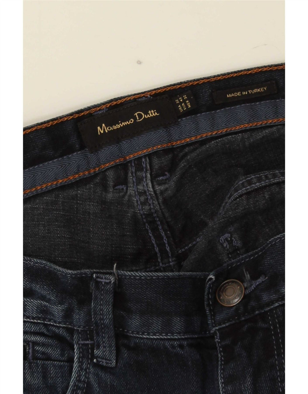 Jeans dritti da uomo Massimo Dutti EU 42 Large W32 L32 Blu navy