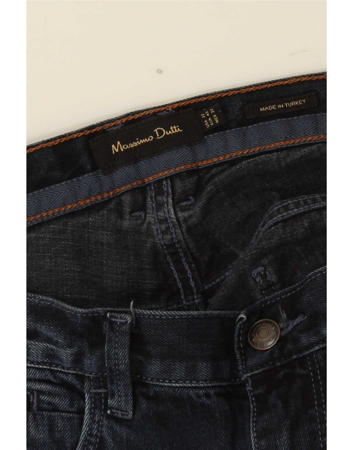 Jeans dritti da uomo Massimo Dutti EU 42 Large W32 L32 Blu navy