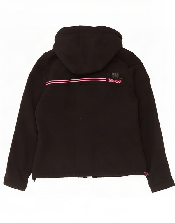 Giacca a vento con cappuccio da donna Superdry UK 12 media nera