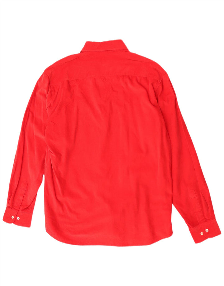 Camicia da uomo in velluto a coste McNeal grande in cotone rosso