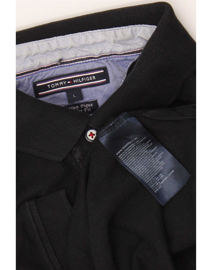 Polo da uomo Tommy Hilfiger grande in cotone blu navy