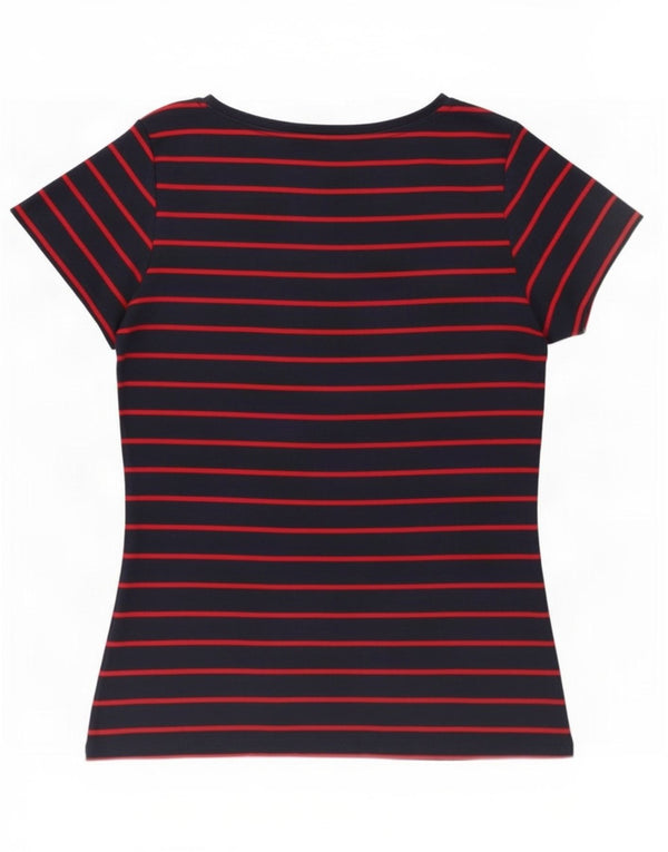 T-shirt da donna M&Co Top UK 12 cotone a righe blu navy medio