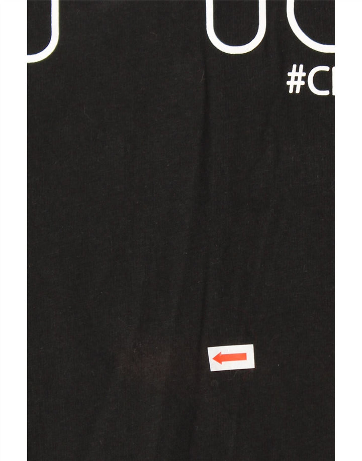 FILA Mens Graphic Top Long Sleeve Small Black Cotton Vintage Fila and Second-Hand Fila from Messina Hembry 