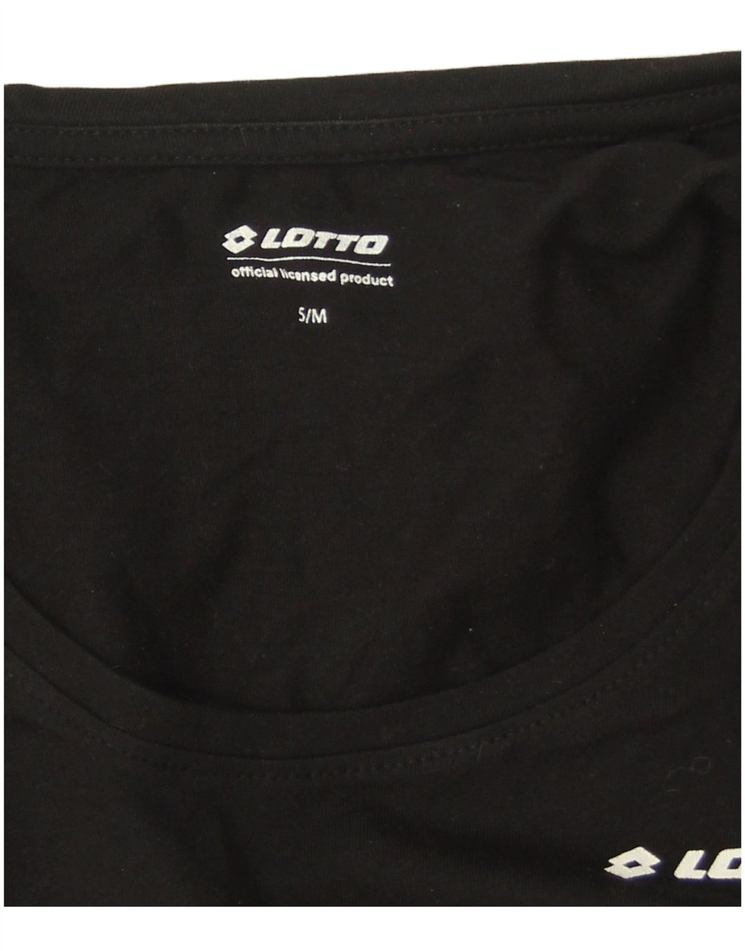 Top oversize da donna Lotto manica lunga UK 10 piccolo cotone nero