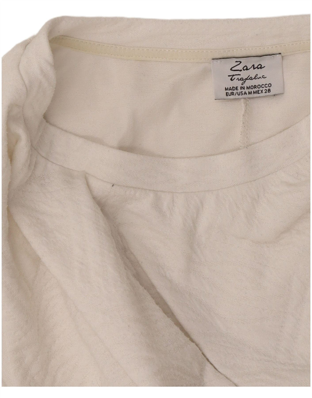 Abito a trapezio Trafaluc da donna Zara UK 12 bianco medio