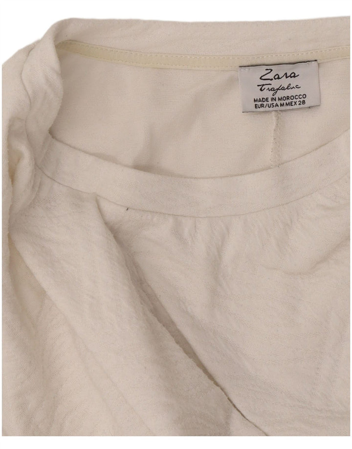 Abito a trapezio Trafaluc da donna Zara UK 12 bianco medio